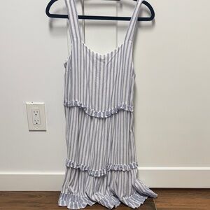 Rails Blue and White Striped Mini Dress